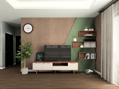 客餐廳裝修效果圖_新實(shí)用主義家具效果圖G25155_尚品宅配